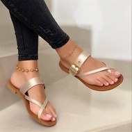selipar perempuan selipar perempuan murah cantik Cross-Border Flip Toe Slippers for Women with Metal