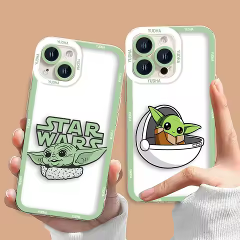 Disney Cute Baby Yoda Clear Case For VIVO V20 V21 V23 V25 V27 V27E V29E Y15S Y16 Y17 Y19 Y20 Y21 Y22