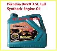 ORI Perodua 0w20 3.5L Fully Synthetic Engine Oil 0w-20 Minyak Hitam Enjin Kereta Car Perodua Axia Myvi Aruz Bezza