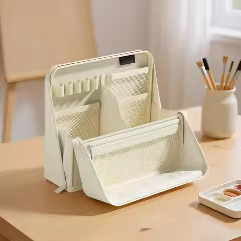 Large Pencil Case Aesthetic Waterproof Storage Organizer Standing Pencil Case Pen Holder for Station