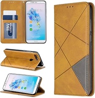 Miss flora Cases .Rhombus Texture Horizontal Flip Magnetic Leather Case with Holder &amp; Card Slots For Huawei Honor 7A / Y6 (2018)(Grey) (Color : Yellow)