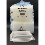 Medium PP Lunch Box [ 100pcs± ] ABBAware ，benxon- Disposable Plastic Food Box -