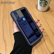Hontingaเคสมือถือ เคสโทรศัพท์ เคส VIVO V15 V15 Pro Airตั๋วCityมีน้ำค้างแข็งโปร่งใสHardเคสโทรศัพท์คลุมทั้งหมดเลนส์ตัวปกป้องกล้องถ่ายรูปปลอกกรณีสำหรับชายหญิง