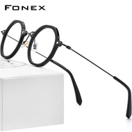 FONEX Acetate กรอบแว่นตา Titanium กรอบแว่นตาผู้ชาย2022ใหม่ Retro Vintage รูปหลายเหลี่ยมรอบแว่นตาผู้หญิง Ultralight กรอบแว่นตาญี่ปุ่นเกาหลีสไตล์ F85677