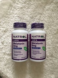 新包裝 Natrol Melatonin 3mg  - 5mg Time Release 100 tabs 腿黑色素 緩釋型 3毫克 - 5毫克 100片