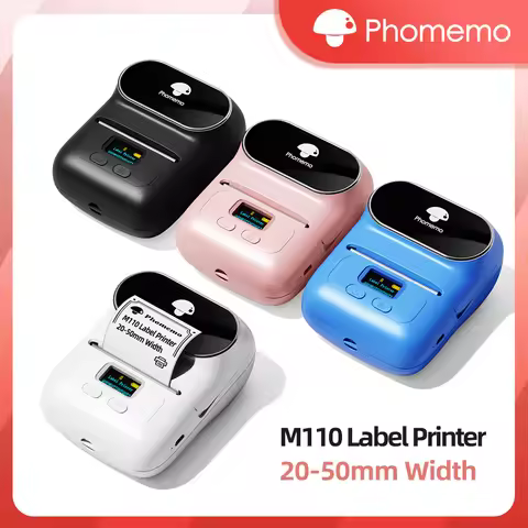 Label Printer Phomemo M110 Mini Printer Portable Thermal Label Printer Stickers Pocket Labeling Mach
