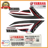 R15 GRAPHICS R15 STICKER R15 B2S1 SMX SET GRAPHIC R15 BODY STRIPE BLACK [100% ORIGINAL YAMAHA] - BK6