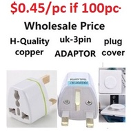 wholesale  UK 3Pin Plug Travel Adaptor 3 Pin Universal  HK US SG Power Adapter Cover Baby Child Safe