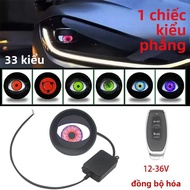 Đèn LED 3 Inch Xe Hơi Năng Động Quỷ Mắt 33 Chế Độ 3D Ống Kính Điều Khiển Từ Xa Mắt Đại Bàng Đèn Pha