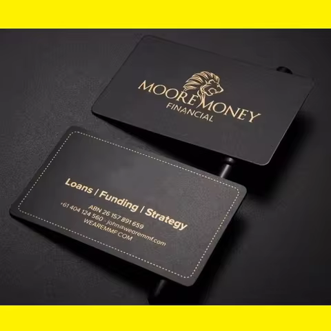 Custom PVC Business Card Design Logo Name Plastic Waterproof Double Sided Frosted Thank You Card Pos