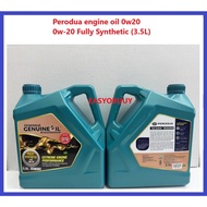 Perodua engine oil 0w20 0w-20 Fully Synthetic (3.5L)+Perodua Oil Filter bezza / axia / myvi / alza /