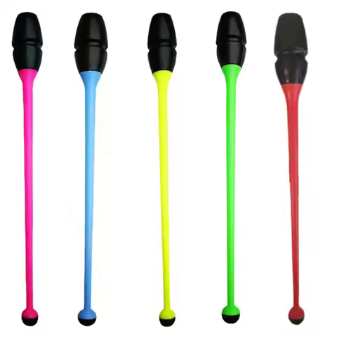 Rhythmic Gymnastics Stick Rhythmic Gymnastics Bar for Studios Music Programs Orange Red