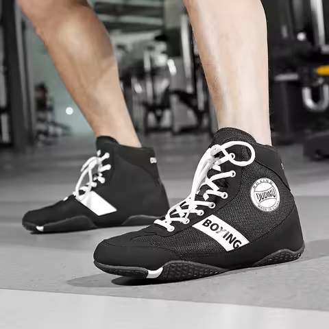Professional Boxing Competition Training Shoes Men's Wrestling Shoes Fighting Sanda Weightlifting Sq