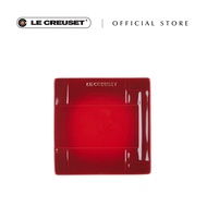 Le Creuset Stoneware Meshed Square Plate - Cerise (18cm)