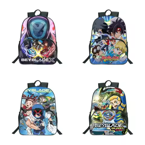 Beyblade Cartoon 3D Print Backpack Boy Girl Casual Pattern Schoolbag BEYBLADE X anime Custom Design 