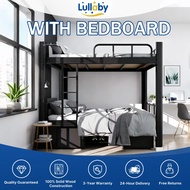 𝐋𝐮𝐥𝐥𝐚𝐛𝐲 Ready Stock Heavy Duty Single Metal Loft Bed - Movable Ladder Design 205x200x100CM