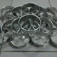 Aluminium Roti Burger Ring Bulat, Roti Burger Mould 10pcs