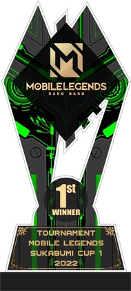 Trophy/Plakat/Piala/Mobile Legends/Bahan Akrilik 3mm dan 6mm/Free Design suka suka/Bisa Customs/Piala Mobile Legend/Plakat Mobile Legend/Trophy Mobile Legend