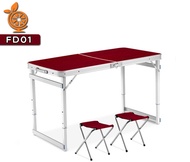 WD Meja Lipat Koper Portable Serbaguna Kaki Kotak  Uk 120cm x 60cm - Meja Lipat Koper Portable