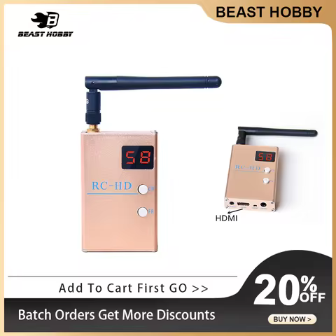 5.8G 5.8GHz 48CH 48 Channels RC832HD RC-HD Receiver HDMI With A/V and Power Cables For Quadcopter F4