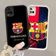 HK-20 FC Barcelona Shockproof Casing for Black and White Silicone VIVO Y75 V23E Y21 Y21t Y21e Y21s V