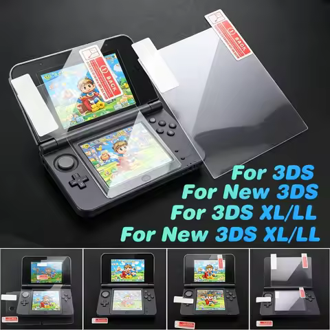 Screen Protector for Nintendo 3DS, 3DS XL/LL, New 3DS, New 3DS XL/LL - Clear HD Anti-Scratch Bubble-