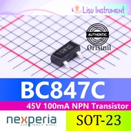 BC847C 45V 100mA NPN General-Purpose Transistor 1G BC847 SOT-23 Nexperia ORIGINAL