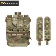 IDOGEAR Tactical Back Panel Bag with YKK No.10 Zipper Adapter for MOLLE Vest Tactical Backpack Set 3