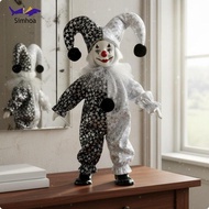 Simhoa Carnival Clown Figurine Movable Limbs Collectible Charm for Shelf Display