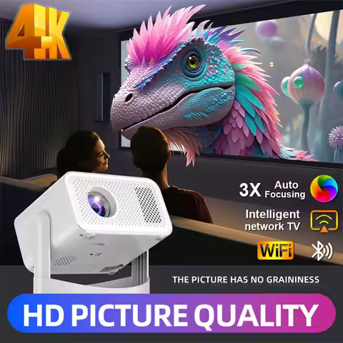 KaiAqua 4K 650ANSI HT23 Plus 1080P Native Portable Projector Auto Focus Keystone Correction BT5.2And
