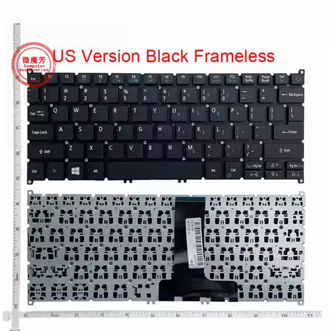 US/RU Laptop Keyboard For ACER Aspire ES1-132 ES1-132-C37M C9N8 S13 S5 371 TraverlMate B117 N16Q9 En