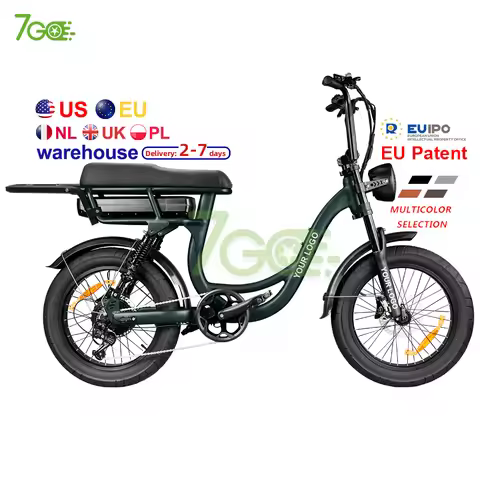 7GO EB8 Fast Delivery 1000W Electric Fat Tire Bike 250W Motor 48V Adult Hybrid Electric Bike 25km/h