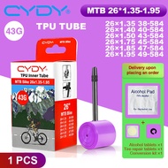 43g CYDY TPU Tube MTB 26 27.5 Bike Inner Camera 26/27.5x1.35 1.4 1.5 1.75 1.85 1.95 Inch pneu Mounta
