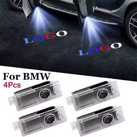 50th For BMW Door Light 2pcs New BMW Logo Light Door Ghost Shadow Light For BMW E90 E60 F18 E46 F30 