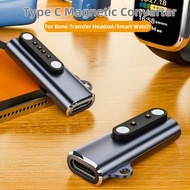 COLMER OTG Magnetic Charger Adapter Smartwatch Bone Conduction Headphone Type C to 7.62mm 2 Pin 4 pi