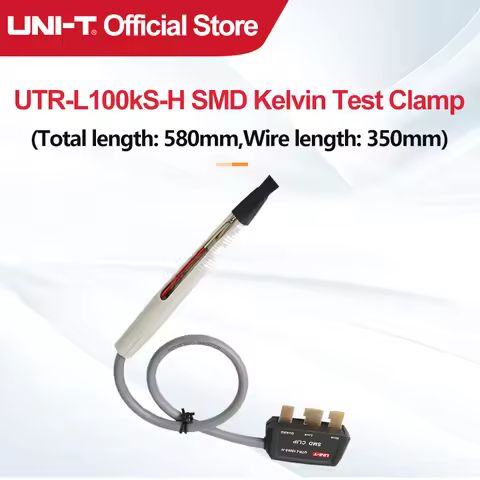 UNI-T UTR-L100KS-H SMD Kelvin Test Leads Probes Clip UTR-L100k-H Four-terminal Kelvin Test Line For