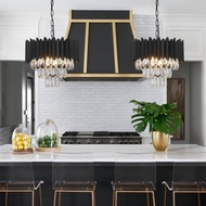 Round Crystal Chandeliers Ceiling Pendant Light Hanging Light Lampu Kristal Lampu Gantung Candelier 