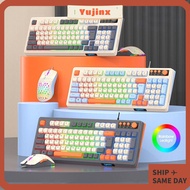 YUJINX Keyboard Mouse Set, 98 Key Layout Luminous RAIKU T98 Keyboard,  Backlight USB Connection  Lig