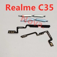 Power Volume Button For Oppo Realme C35 Side Key Switch Flex Cable Cellphone Part