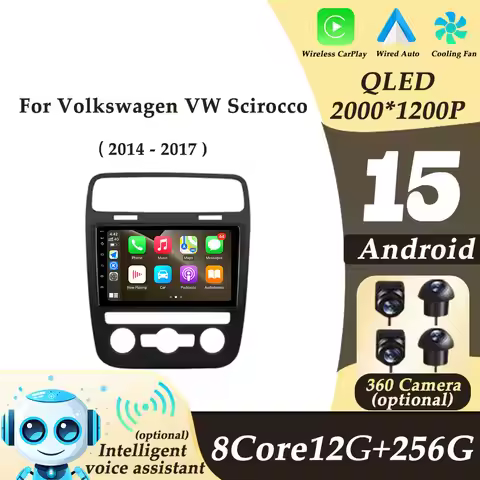 For Volkswagen VW Scirocco 2014-2017 Wireless CarPlay Video Audio Car Radio Multimedi Player Split S