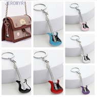 JEROMY5R Bag Pendant, Musical Elements Portable Guitar Keychain, Simple Zinc Alloy Bass Car Key Ring