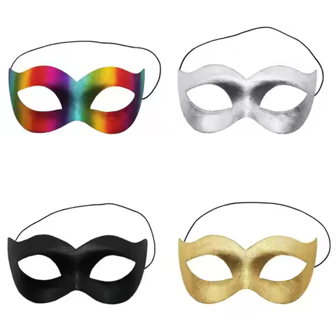 Personality PVC Halloween Masks Reusable Venetian Masquerade Half Face Mask Christmas Mask Eyemask V