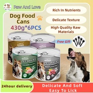 6pcs Canned Staple Dog Food Dog Wet Food Pet Canned Food High Nutrition Dog Treats Puppy Food