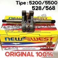 NEW WEST Crankshaft kruk as kro as mesin chainsaw sinso senso kecil mini 5500 528 568 5800 628 New w
