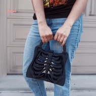 Gothic Skeleton Bag Gothic Fashion Accessory Spooky Skeleton Handbag for Halloween Dress-up 3d Print