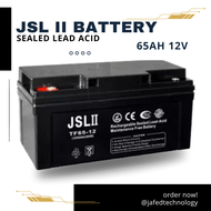 JSL II 65AH / 100AH 12V Sealed Lead Acid Battery for UPS / Solar / Toy Car (VRLA) Maintenance Free R