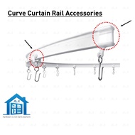 ⟬aga.alumglass⟭ Curve Curtain Track Accessories / Bracket / End Cap / Curve