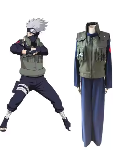 Huo Ying Qimu Ninja Kakashi Cosplay Costume Vest + Sweater Pants Cosplay Clothing