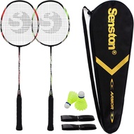 Senston 2-Piece Badminton Racket Set Carbon Fiber Badminton Racket