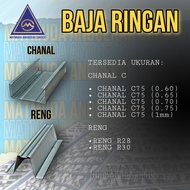 Kanal baja ringan / Channal C / Channal Baja Ringan C75 0,60-0,75 6mtr